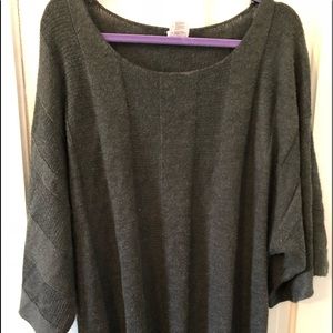 Gray sweater blouse